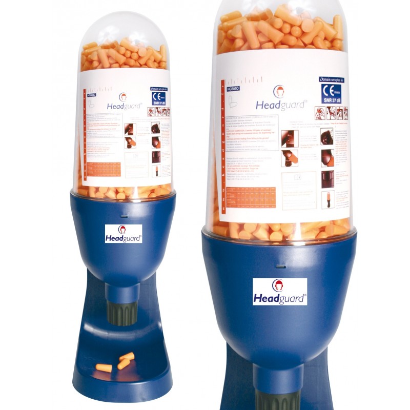 Distributeur de bouchons d'oreille HGB03O. Avec sachet de 500 paires Distributeur de bouchons d'oreille HGB03O. Avec sachet de 500 paires